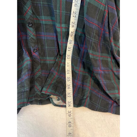 NOT FOR SALE Torrid Plaid Dress 1X Green Blue Red Traditional Christmas Button - Picture 5 of 6